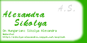 alexandra sikolya business card